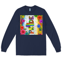 Navy LGBTQ+ Pride With Flower Tumbler Long Sleeve Tee - BundleAndBundleShop