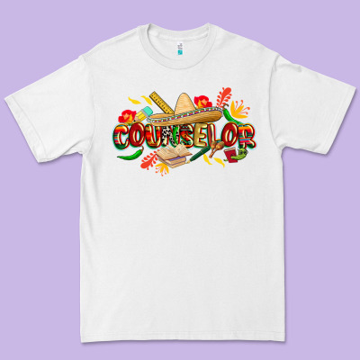 Cinco De Mayo Counselor Premium Tee Designed By Cowgirlartshop