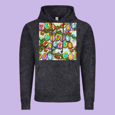 Happy Easter Seamless Pattern Vintage Hoodie Designed By Bundleandbundleshop