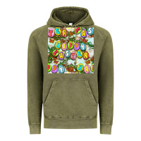 Vintage Olive Happy Easter Seamless Pattern Vintage Hoodie - BundleAndBundleShop