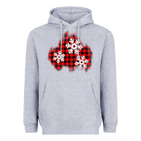 Heather Grey Christmas snowflakes patch Heavyweight Hoodie - AdoDesignShop