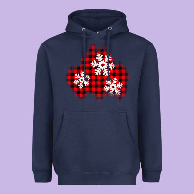 Christmas Snowflakes Patch Heavyweight Hoodie Designed By Adodesignshop