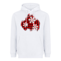 White Christmas snowflakes patch Heavyweight Hoodie - AdoDesignShop