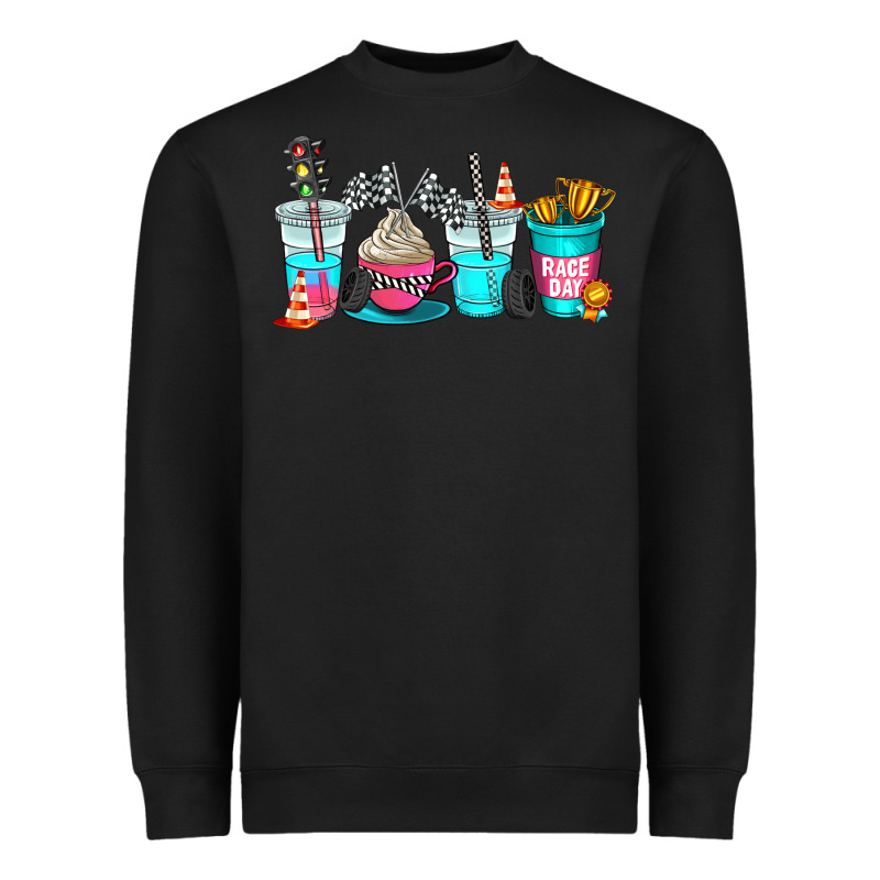 Race Day Coffe Cup Heavyweight Sweatshirt by AdoDesignShop | Teevron