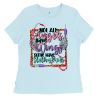 Baby Blue cowgirl not all angels have wings Ladies Tee - CowGirlArtShop