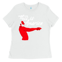White this is america meme Ladies Tee - linhVisuals