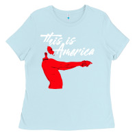 Baby Blue this is america meme Ladies Tee - linhVisuals
