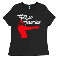 Black this is america meme Ladies Tee - linhVisuals