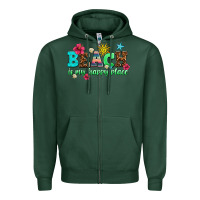 Sports Green beach is my happy place Zipper Hoodie - AdoDesignShop