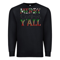 Black merry christmas y'all Premium Sweatshirt - AdoDesignShop