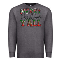 Charcoal Heather merry christmas y'all Premium Sweatshirt - AdoDesignShop