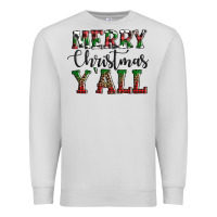 Dove Grey merry christmas y'all Premium Sweatshirt - AdoDesignShop