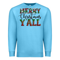 Ocean Blue merry christmas y'all Premium Sweatshirt - AdoDesignShop