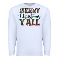 White merry christmas y'all Premium Sweatshirt - AdoDesignShop