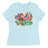 Baby Blue Easter vibes Easter Day Ladies Tee - HowdyJamesFarm