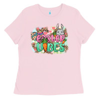Bubblegum Pink Easter vibes Easter Day Ladies Tee - HowdyJamesFarm