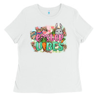 White Easter vibes Easter Day Ladies Tee - HowdyJamesFarm
