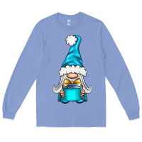 Colony Blue winter gnome with gift Long Sleeve Tee - BundleAndBundleShop