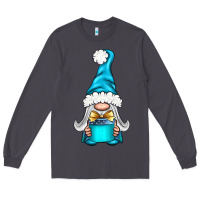 Smoke winter gnome with gift Long Sleeve Tee - BundleAndBundleShop