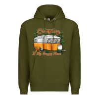 Army Green camping is my happy place Premium Hoodie - SublimationCraftShop