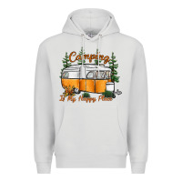 Dove Grey camping is my happy place Premium Hoodie - SublimationCraftShop