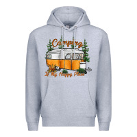 Heather Grey camping is my happy place Premium Hoodie - SublimationCraftShop