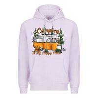 Lilac camping is my happy place Premium Hoodie - SublimationCraftShop
