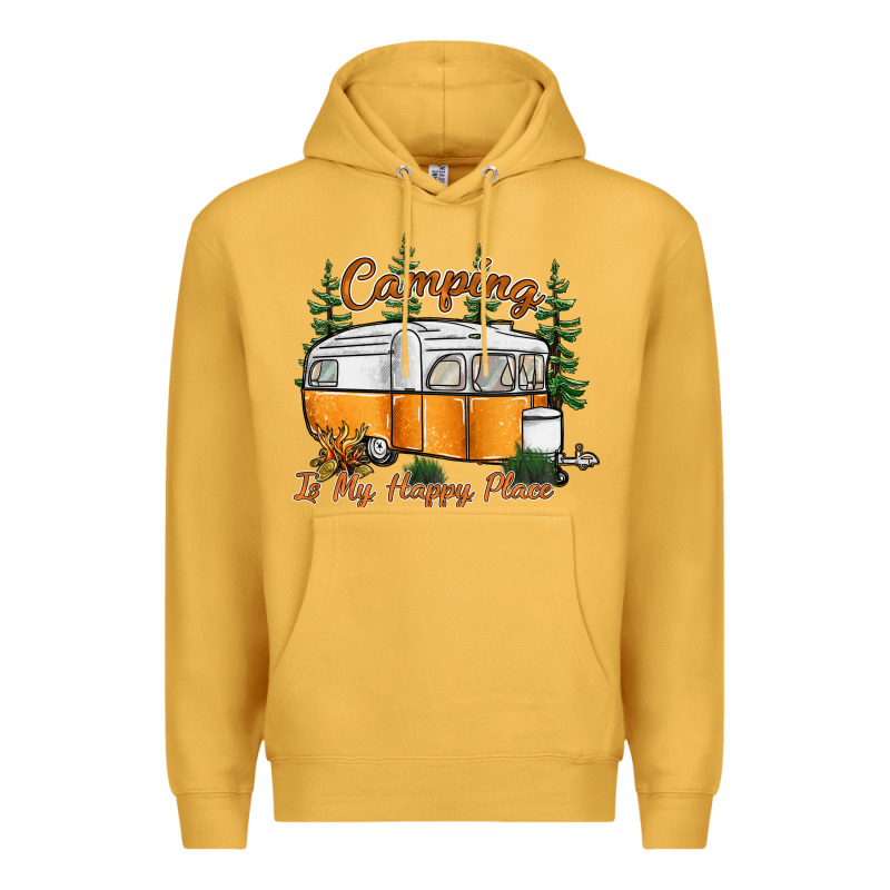Camping Is My Happy Place Premium Hoodie by SublimationCraftShop | Teevron