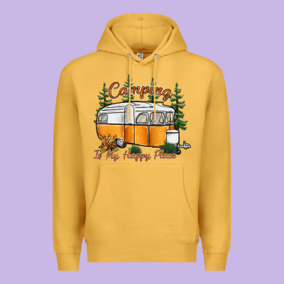 Camping Is My Happy Place Premium Hoodie Designed By Sublimationcraftshop