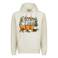Oatmeal Heather camping is my happy place Premium Hoodie - SublimationCraftShop