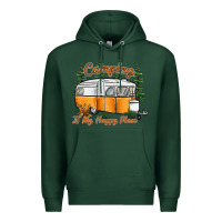 Sports Green camping is my happy place Premium Hoodie - SublimationCraftShop