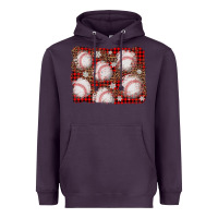 Plum baseball christmas background Heavyweight Hoodie - AdoDesignShop