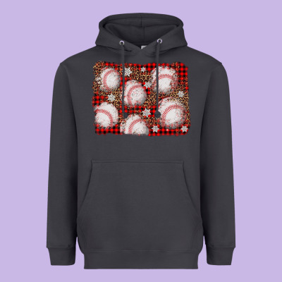 Baseball Christmas Background Heavyweight Hoodie Designed By Adodesignshop