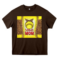Chocolate Brown softball with leopard tumbler tbs Heavy Core Tee - TumblerDesignByShophia