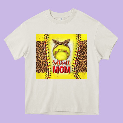 Softball With Leopard Tumbler Tbs Heavy Core Tee Designed By Tumblerdesignbyshophia