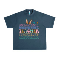 Midnight Navy Easter bunny Teacher Urban Heavy Tee - OliviaCreatesArt