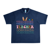 Navy Easter bunny Teacher Urban Heavy Tee - OliviaCreatesArt