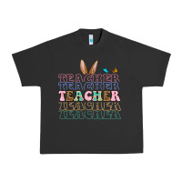 Pigment Black Easter bunny Teacher Urban Heavy Tee - OliviaCreatesArt