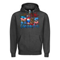 Charcoal Heather little miss firecracker Zipper Hoodie - AdoDesignShop