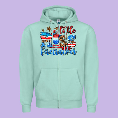Little Miss Firecracker Zipper Hoodie Designed By Adodesignshop