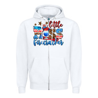 White little miss firecracker Zipper Hoodie - AdoDesignShop