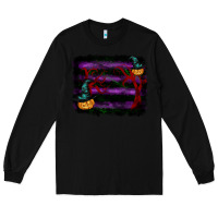 Black halloween witch hat backround Long Sleeve Tee - RanaPortraitStore