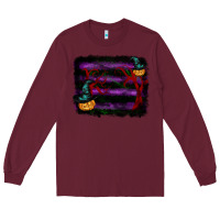 Burgundy halloween witch hat backround Long Sleeve Tee - RanaPortraitStore