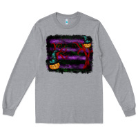 Heather Grey halloween witch hat backround Long Sleeve Tee - RanaPortraitStore