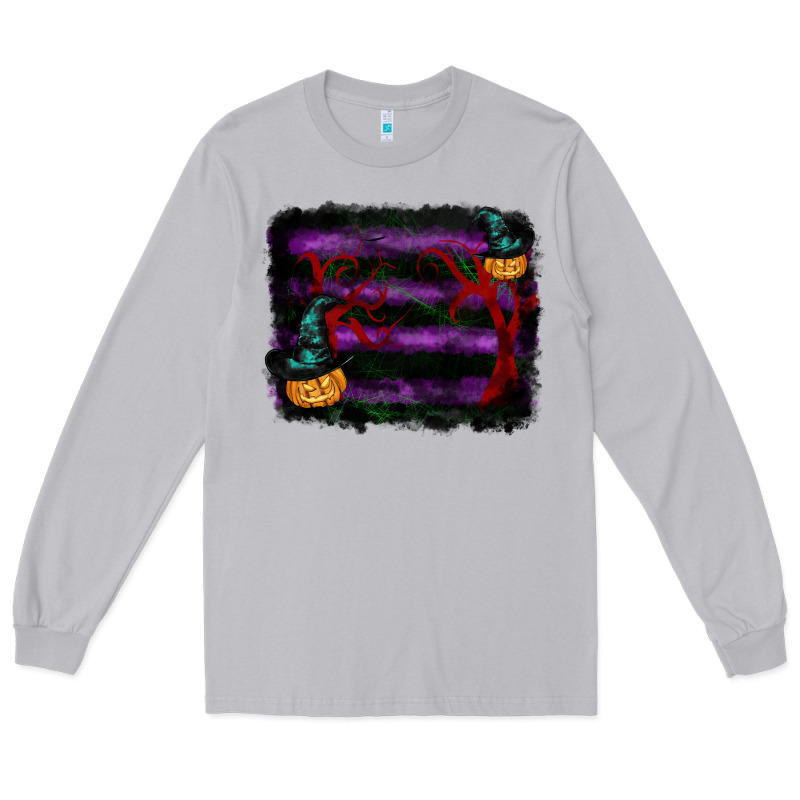 Halloween Witch Hat Backround Long Sleeve Tee by RanaPortraitStore | Teevron