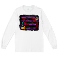White halloween witch hat backround Long Sleeve Tee - RanaPortraitStore