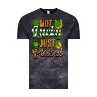 Cloud Black St. Patrick's Not lucky just blessed Vintage Tee - OliviaCreatesArt