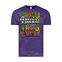 Cloud Purple St. Patrick's Not lucky just blessed Vintage Tee - OliviaCreatesArt