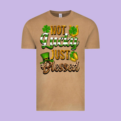 St. Patrick's Not Lucky Just Blessed Vintage Tee Designed By Oliviacreatesart