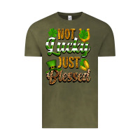 Vintage Olive St. Patrick's Not lucky just blessed Vintage Tee - OliviaCreatesArt